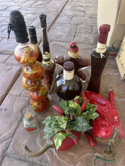 decorative bottles and accessories