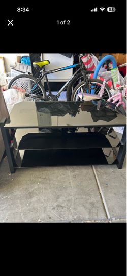 Black tv stand 3 shelves