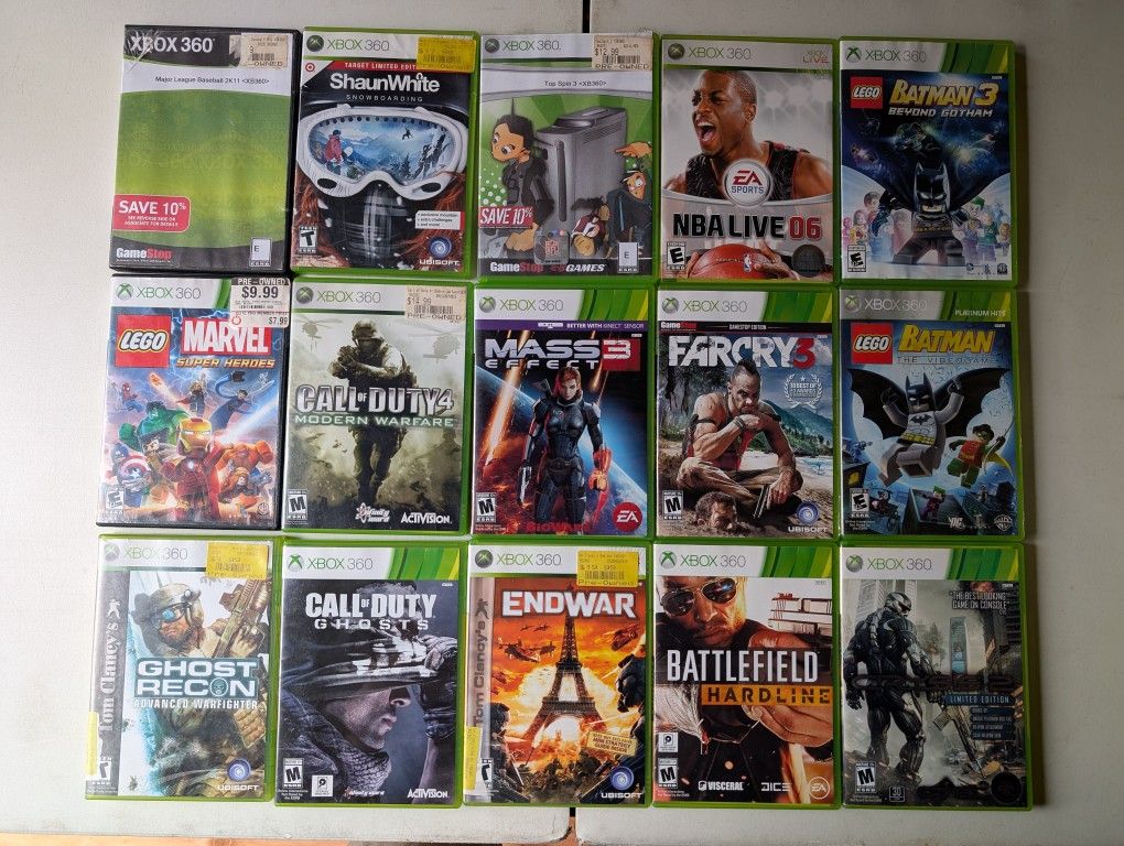 Xbox 360 Games $5 Each