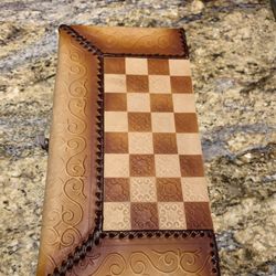 Leather Foldable Chess Board