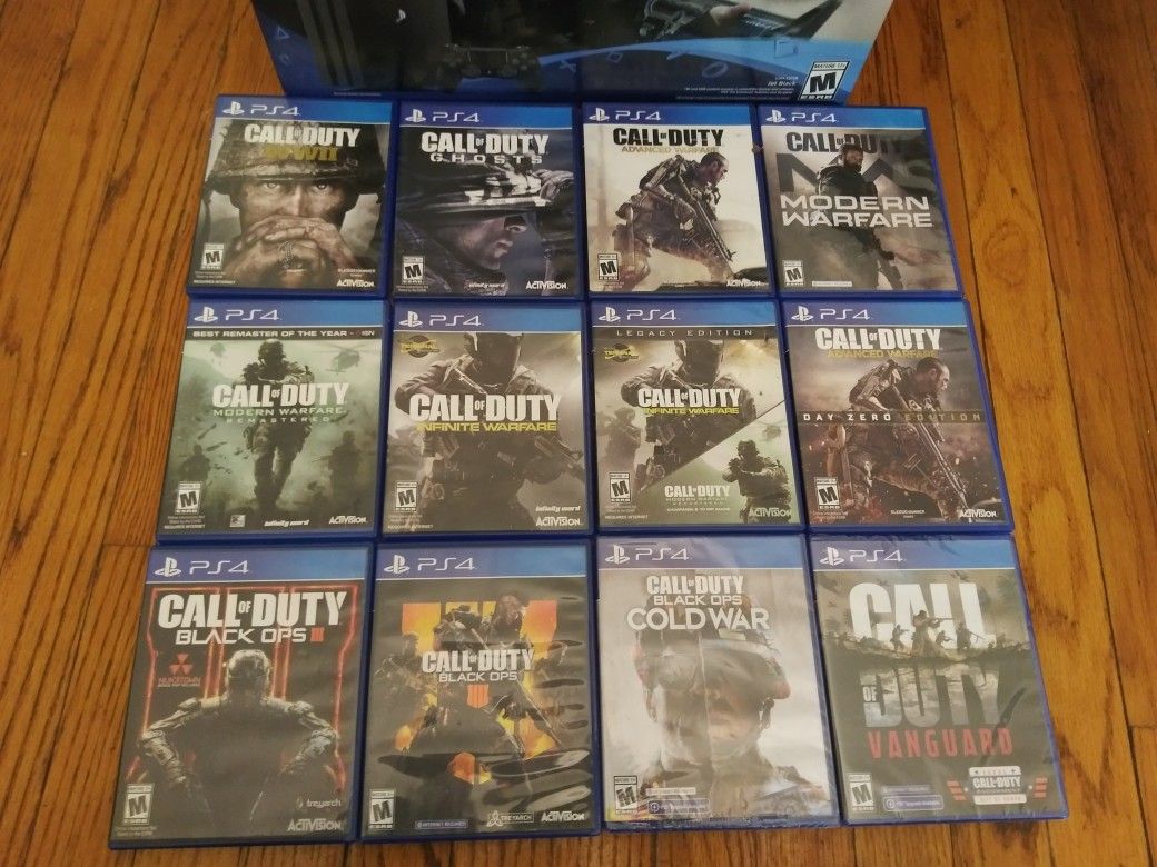 PS4 pro 1TB with all the Call Of Duty Collection All 12 Games. UltimateThe Complete Collection