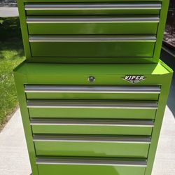 Viper26 In. 5 drawer tool chest with 3 drawer top chest 