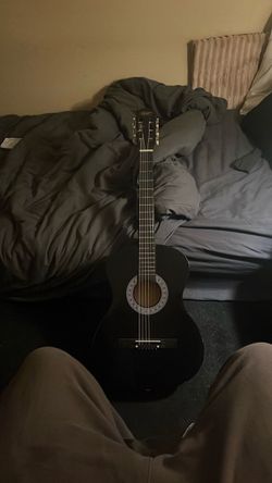Zeny Black Acoustic Guitar