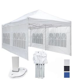 10'x20' pop up Outdoor Canopy Tent Patio Camping Gazebo Storage Shelter Pavilion Cater Party Wedding BBQ Events Tent w/Removable Sidewalls