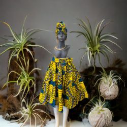 African Print Skirt One Size 