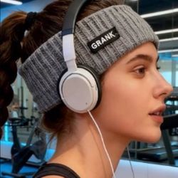 New Women’s Cozy Gray Rib Knit Headband & Ear Warmer