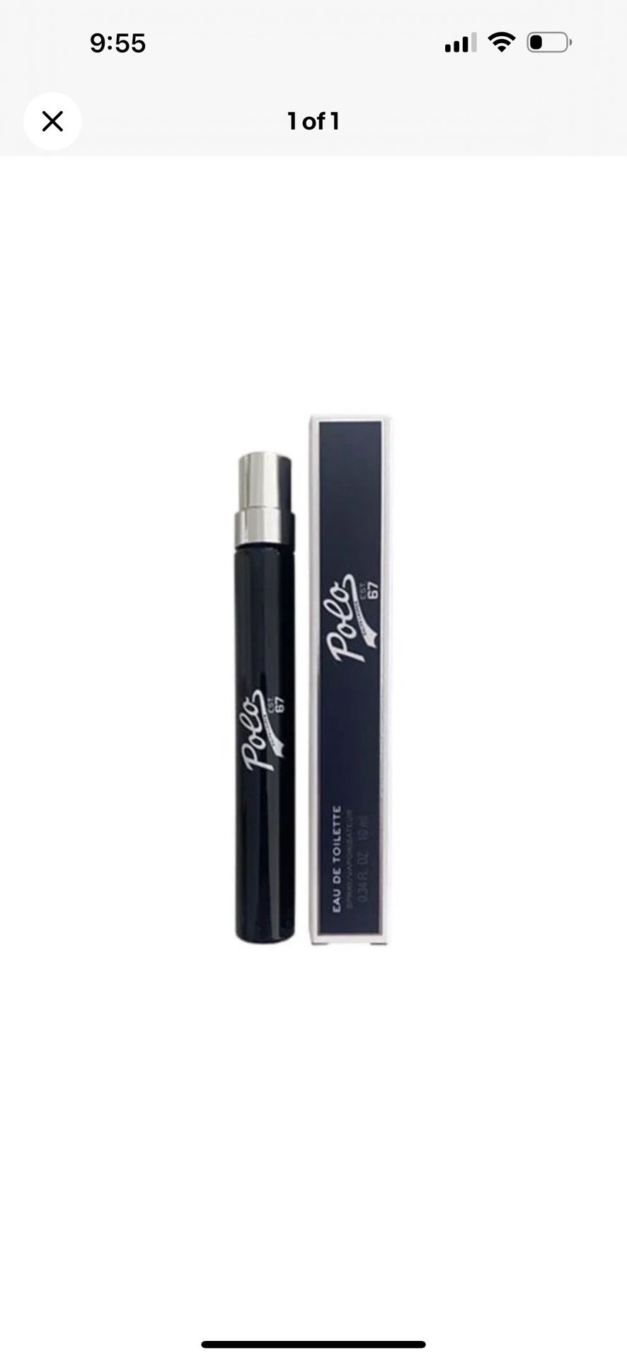 New—Ralph Lauren Polo Est. 67 Eau de Toilette Spray Travel Size 0.34 oz / 10 ml