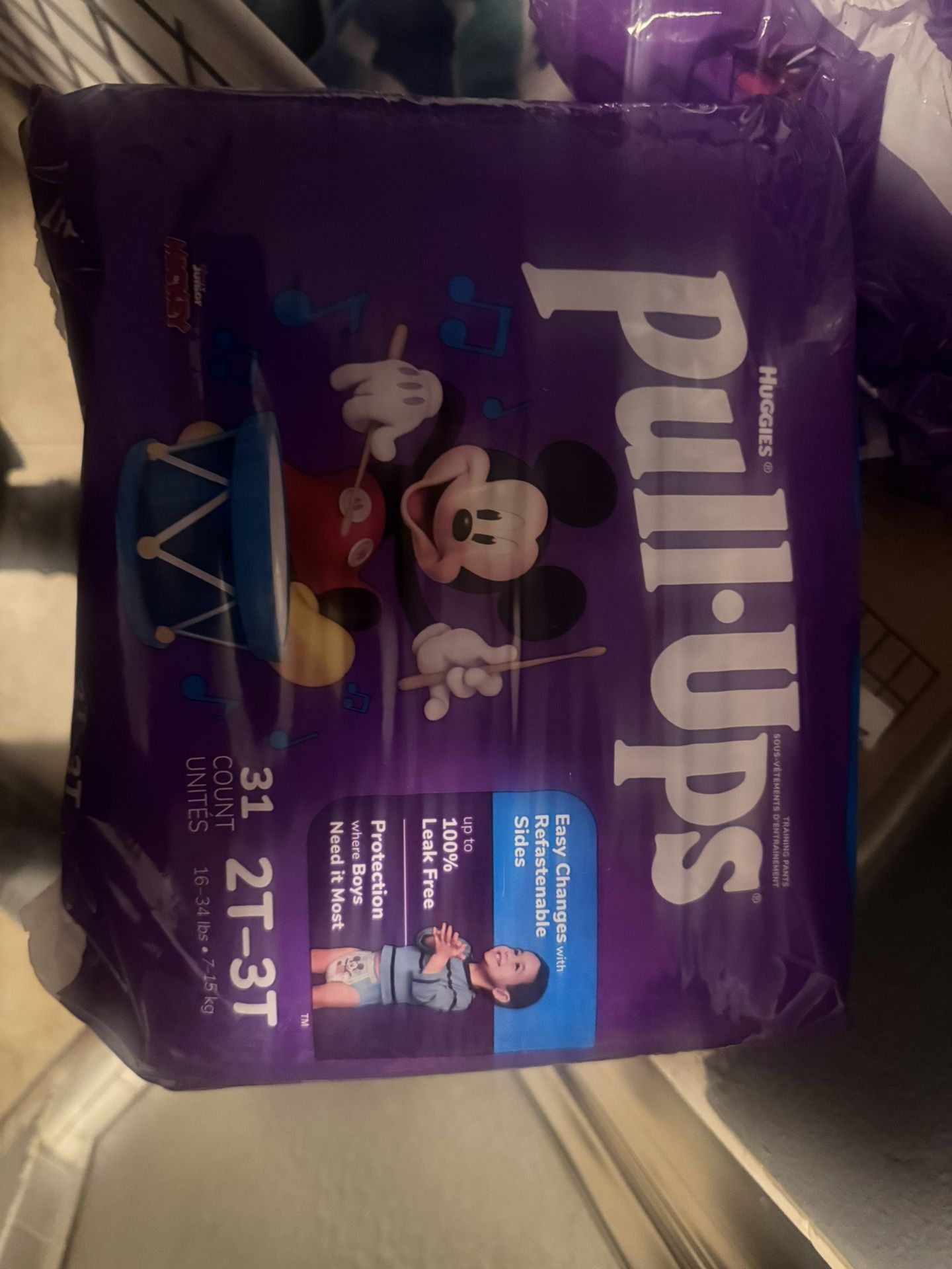 Pull Ups Size 2T-3T Boys