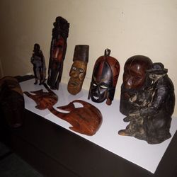 Individual Handcrafted African Masks/Wood Pieces