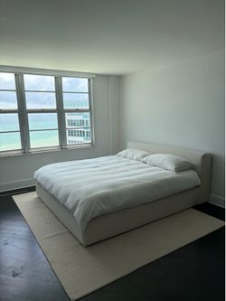 Rove Concepts Ophelia King Bed + Mattress + Rug + Bamboo Sheets + Pillows - Like New