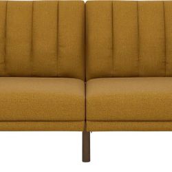 Mid Century Modern Futon couch- Foldable With Hidden Storage