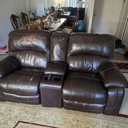 Reclining USED leather Sofa