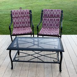 2 Outdoor Chairs & Table 39”L X 20”
