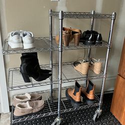 Wheeled Wire Shelving Storage or Parts