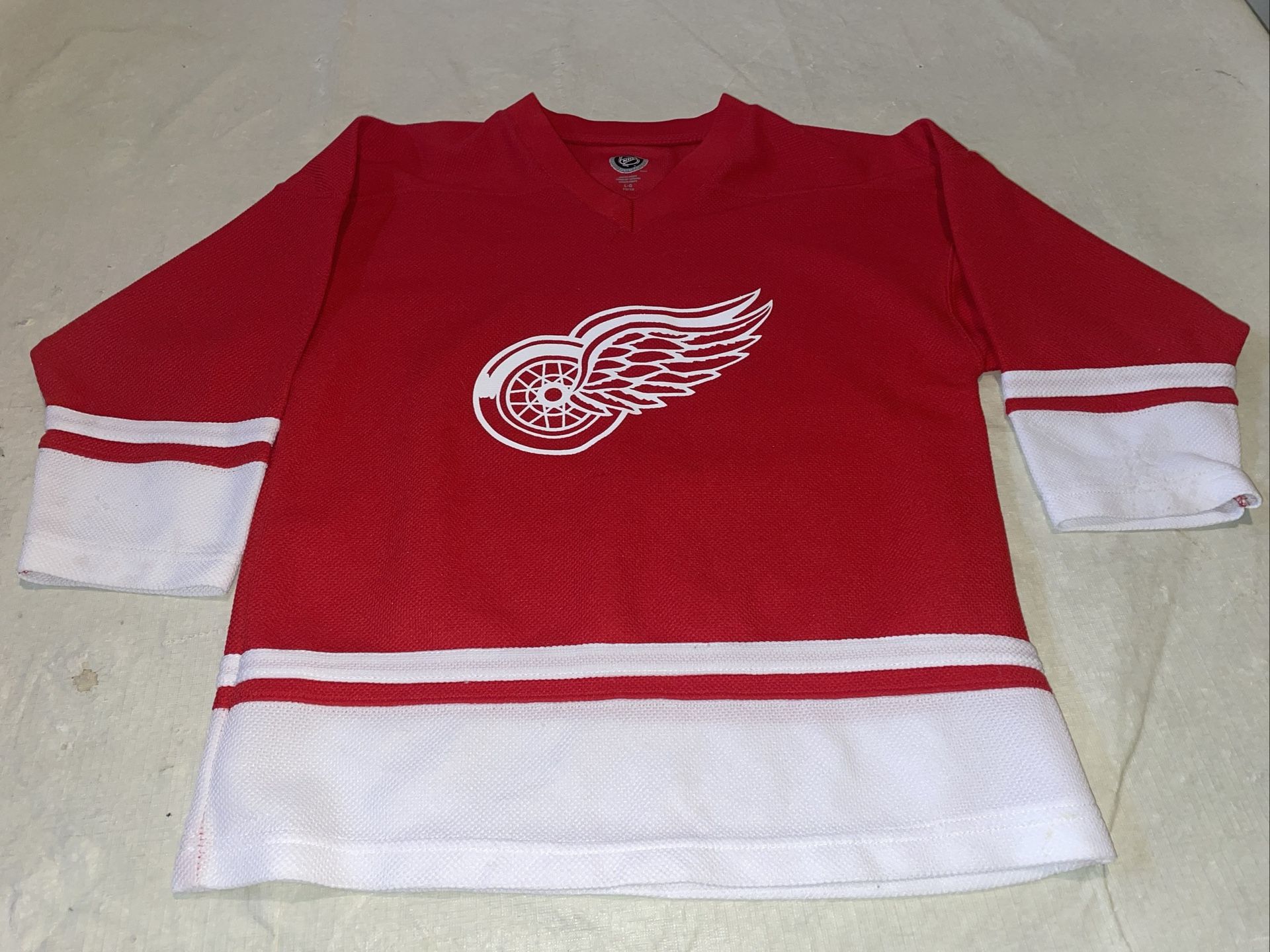 Youth Large 10/12 Nhl Jersey Detroit Red Wings Jersey Vintage 90S Clean Euc Vtg
