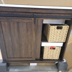 Single Bathroom Vanity with Sliding Door