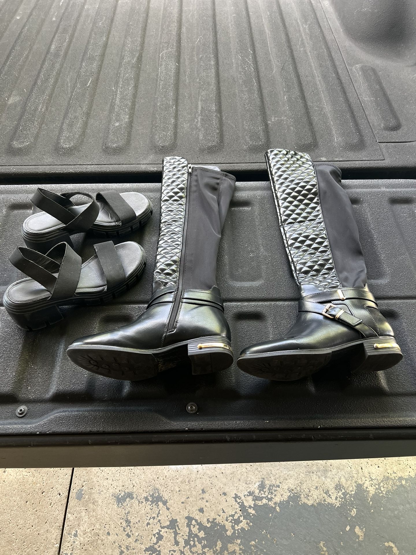 Knee High Boots Size 8//High Heel Sandals//Clogs Size 7 1/2