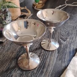 Silver plated goblets with dust bags 2