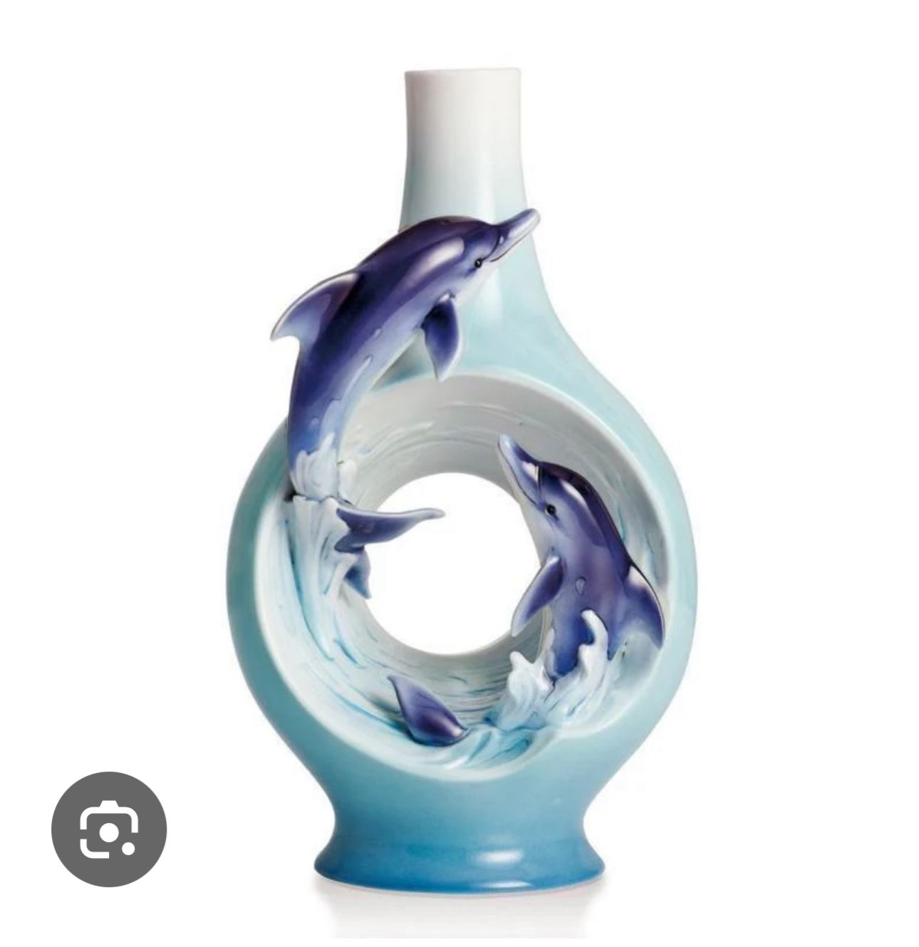 Porcelain Vase - Dolphin