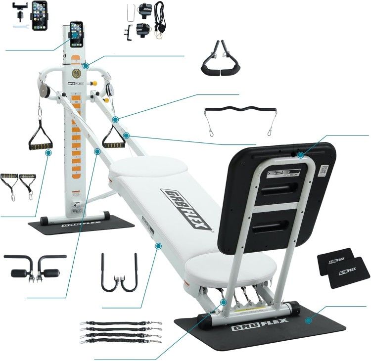 GR8 Flex High Performance GYM Pearl White XL Model Pilates Total Gym $815 New On Amazon--Save $$