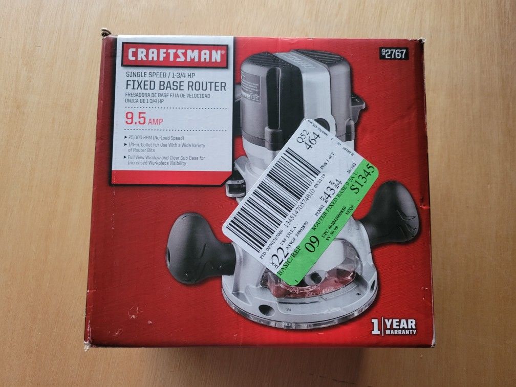 craftsman fixed base router :brand new