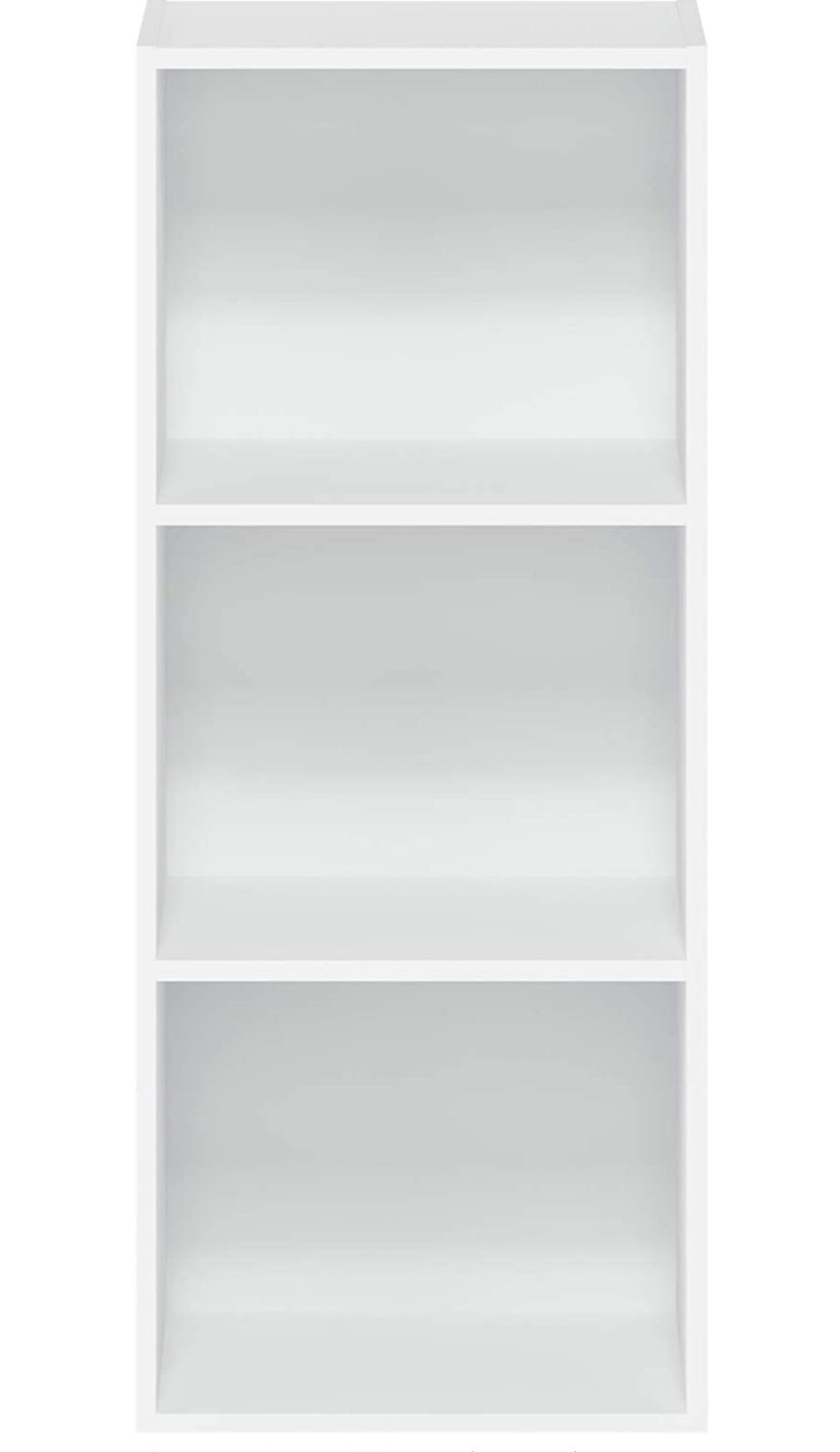 Bookcase/storage,3 Tier, White