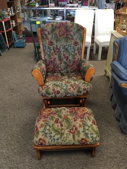 Glider with footstool