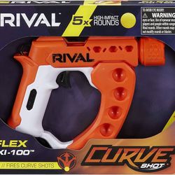 NERF Rival Curve Shot - Flex XXI-100 Blaster - Fire Rounds to Curve Left, Right, Downward or Fire Straight - 5 Rival Rounds