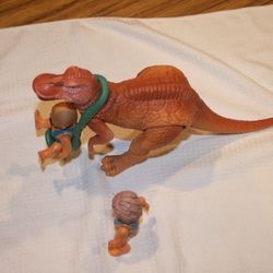 1987 Playskool Definitely Dinosaurs Anatosaurus, Zorg Cavemanand Thrax Cavemen  