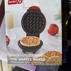 Dash Mini Gingerbread Man Waffle Maker