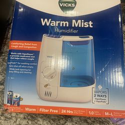 Vicks humidifier- warm mist- medium to large room