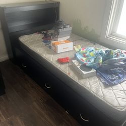 2 Twin Beds With Bookshelf And Storage, And Dresser 