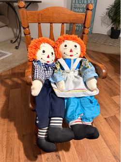 Vintage Raggedy Ann and Andy 80s dolls