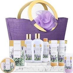 Spa Gift Basket - 10pcs with Body Lotion, Bubble Bath,…