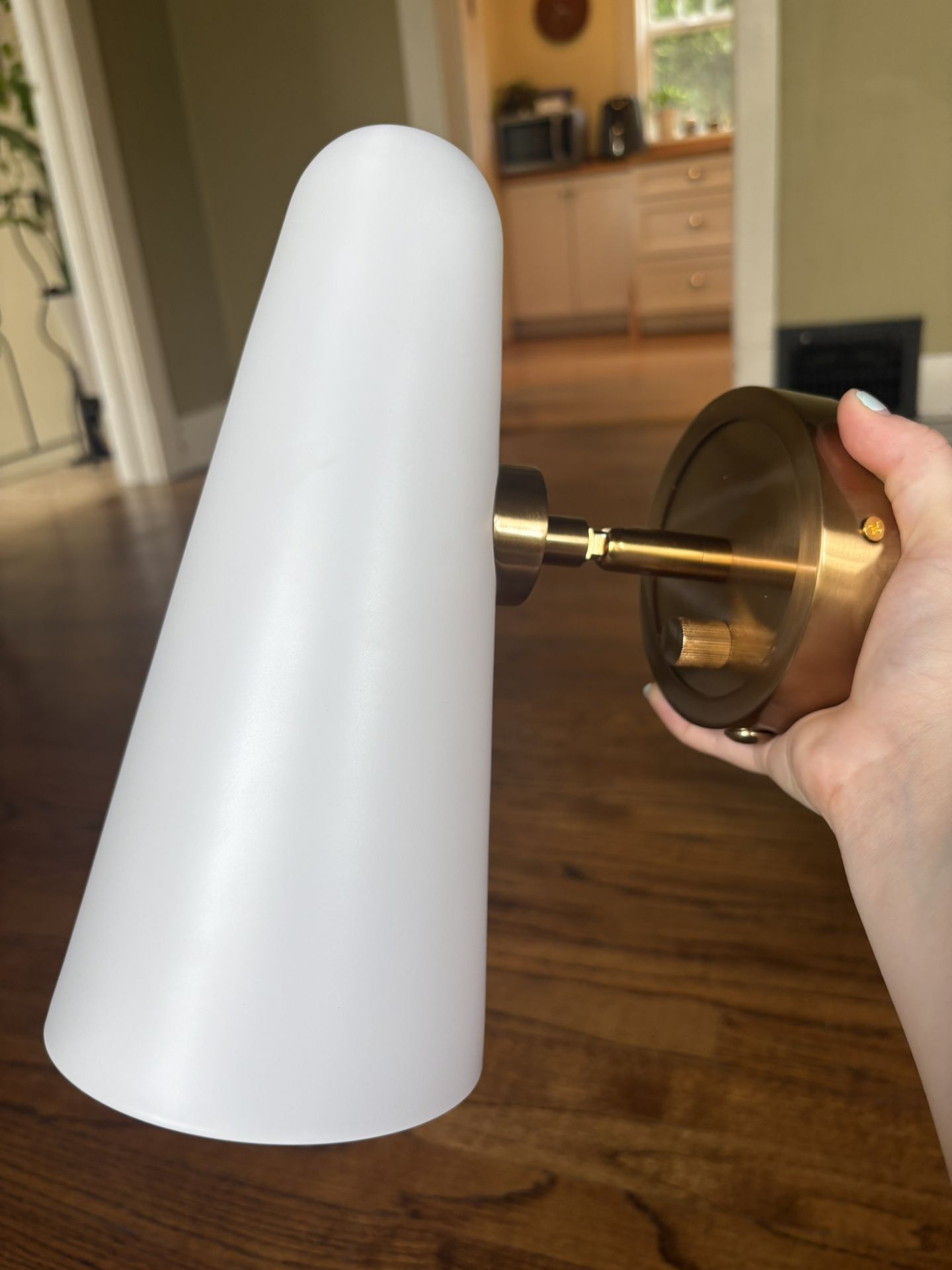 (2) Matteo Matte White & Gold Sconce