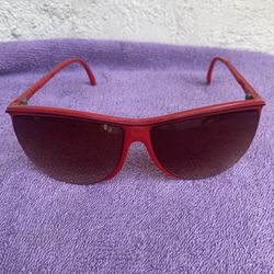 Vintage Lipstick Red Sunglasses 1980s.