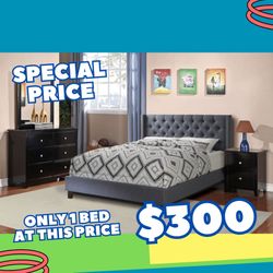 Brand New In Box Full Size Bed With Mattress 