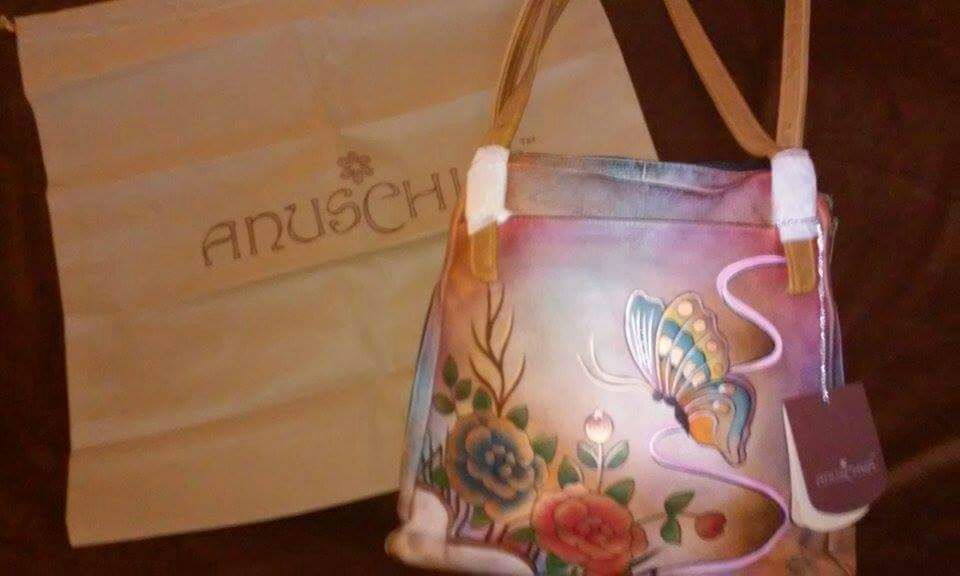 Genuine Anuschka Handbag, Brand New, Never Used, Handmade, Hand painted, Real Leather