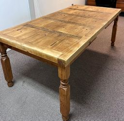 Solid Rustic Wood Dining Table