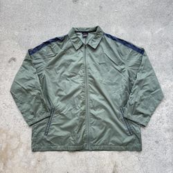 Vintage Nike Embroidered Full Zip Windbreaker Olive Green Jacket