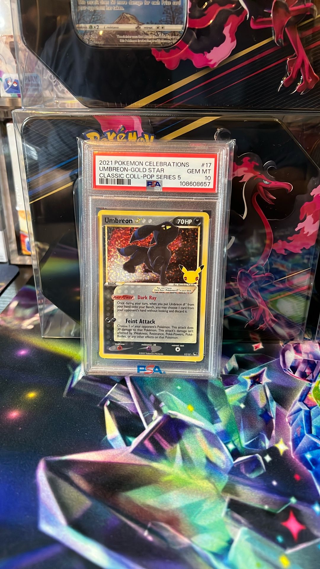 Umbreon-gold Star Celebrations PSA 10