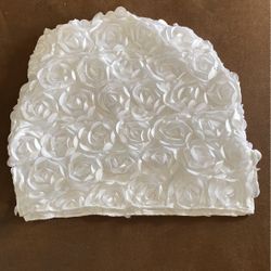 C V Linens, White Rosette Half Chair Covers, (44) Qty.