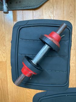 12LBS dumbbell Adjustable with solid 1 inch bar and York callers.