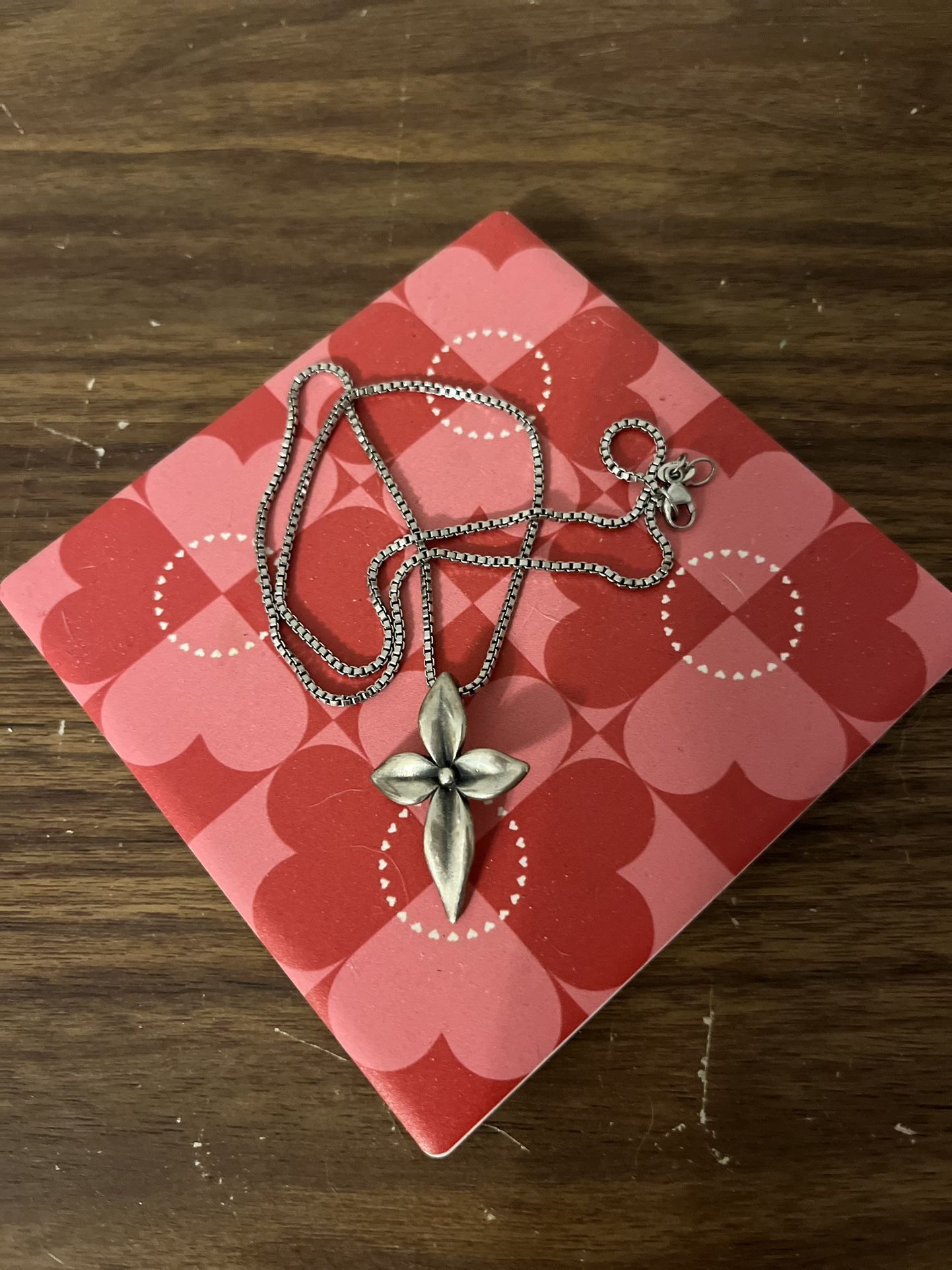 James Avery Retired Floral Cross Necklace