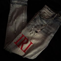 Amri Jeans Patched Red 