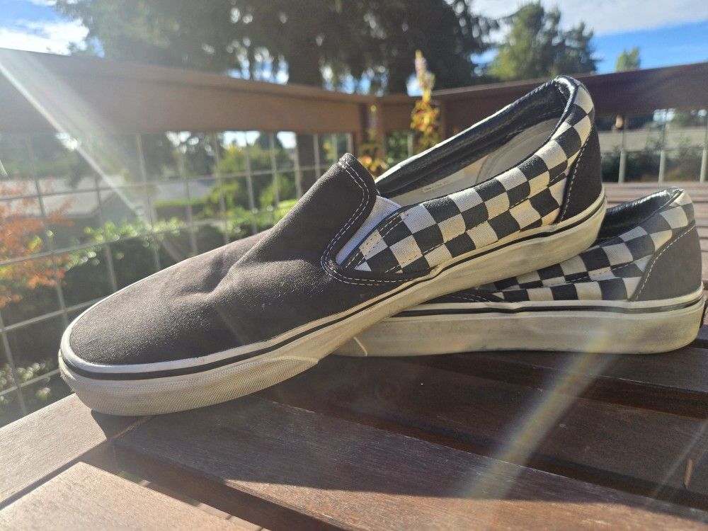 Vans Mens 11.5 Black And White Checkered