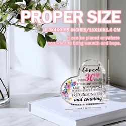30th Birthday Gifts Women Best Gifts for 30 Year Old Acrylic Heart Gift Accessories Gifts 1995 Birthday Gift Plaque Desk Decorations Present for Mom F