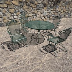 Gorgeous Antique Patio Set Of 5 Piece, Heavy Weight Metal, Pick Up West 79911