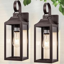 2 Pack Outdoor Wall Lanterns