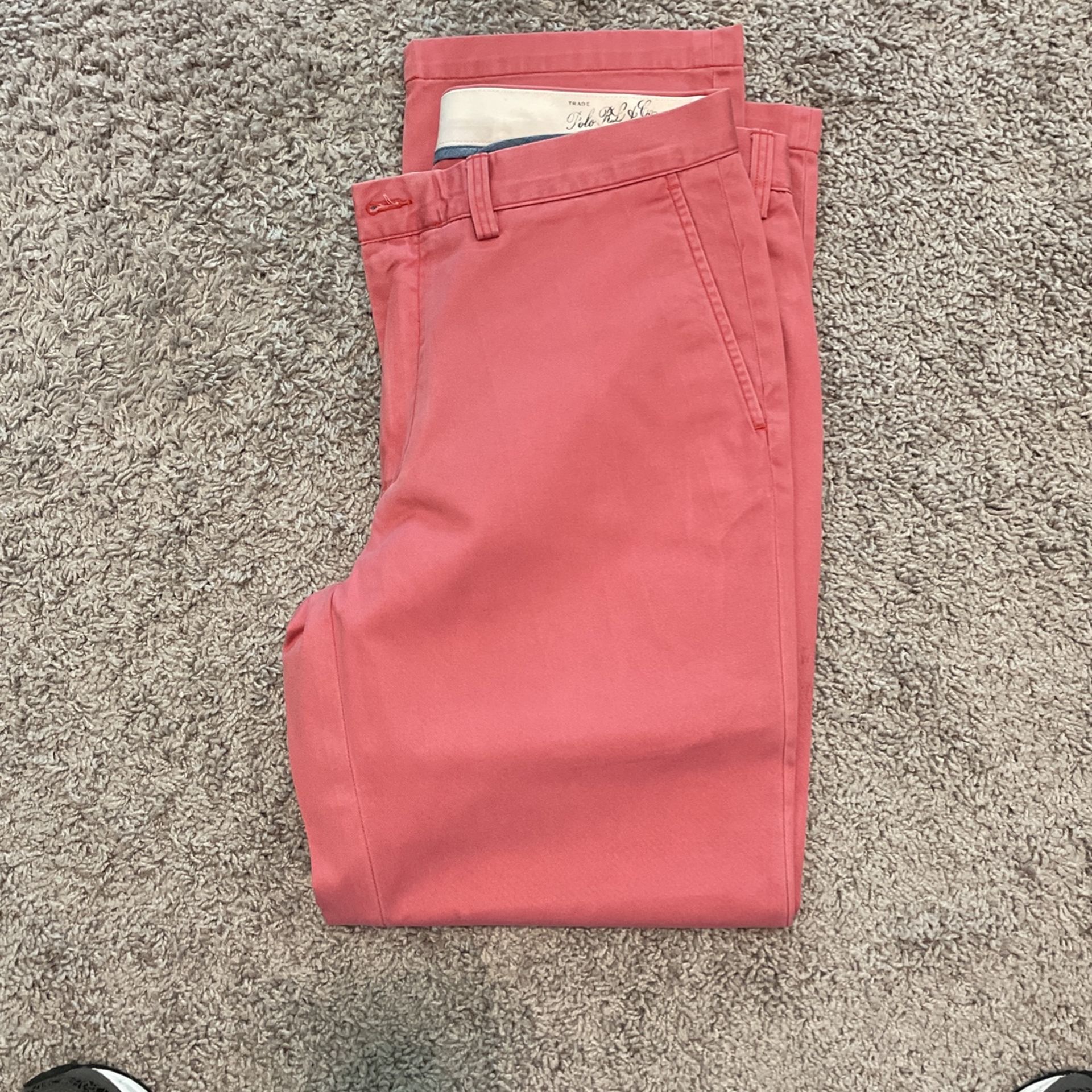 New Men’s Polo Pants Light Red Size 34/30
